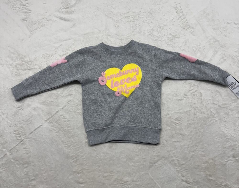 Hubs & Hers “Somebunny Loves Mama” Kids 3T sweater